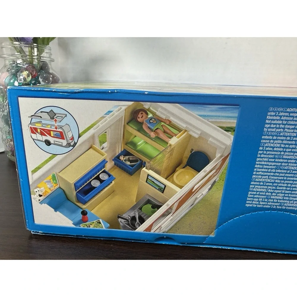 Playmobil 5434 Summer Fun Camping Family Caravan Play Set 